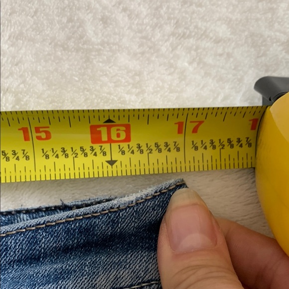 White House Black Market Blue Flare Jeans with Embellished Pockets - Picture 13 of 13